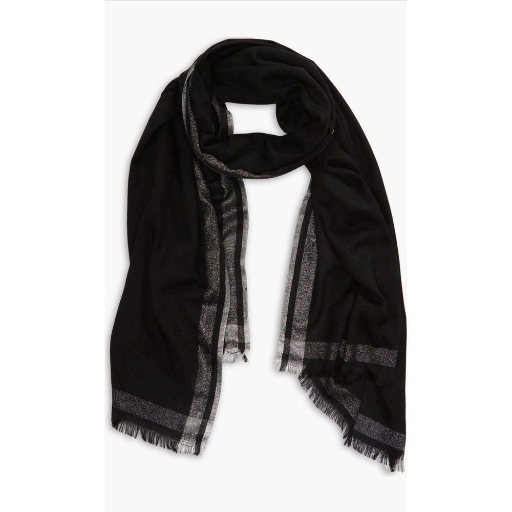 Nordstrom Glitter Tissue Scarf‎ Lightweight Metallic Shimmer Wrap